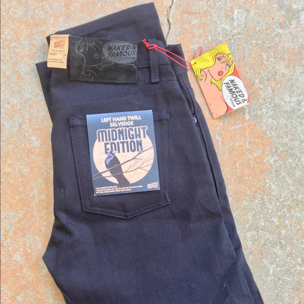 Naked & Famous – Left Hand Twill Midnight Edition